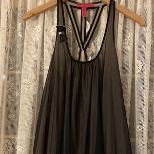 Betsey Johnson Intimates Sheer Tricot Babydoll M